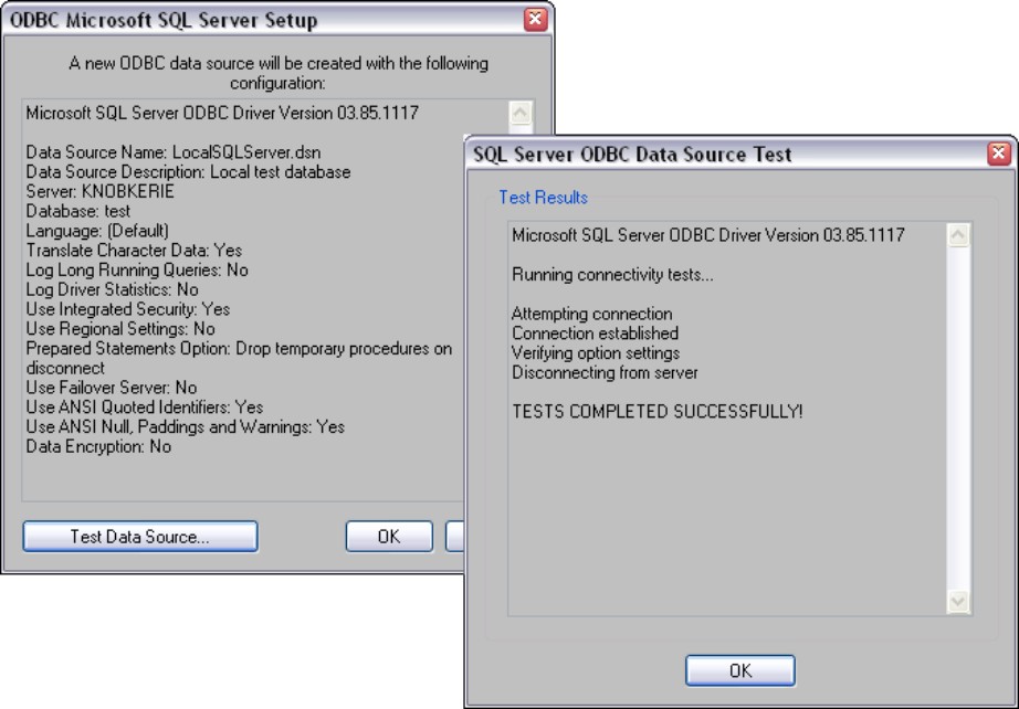 Ensuring a successful Access to ODBC to SQL Server connection